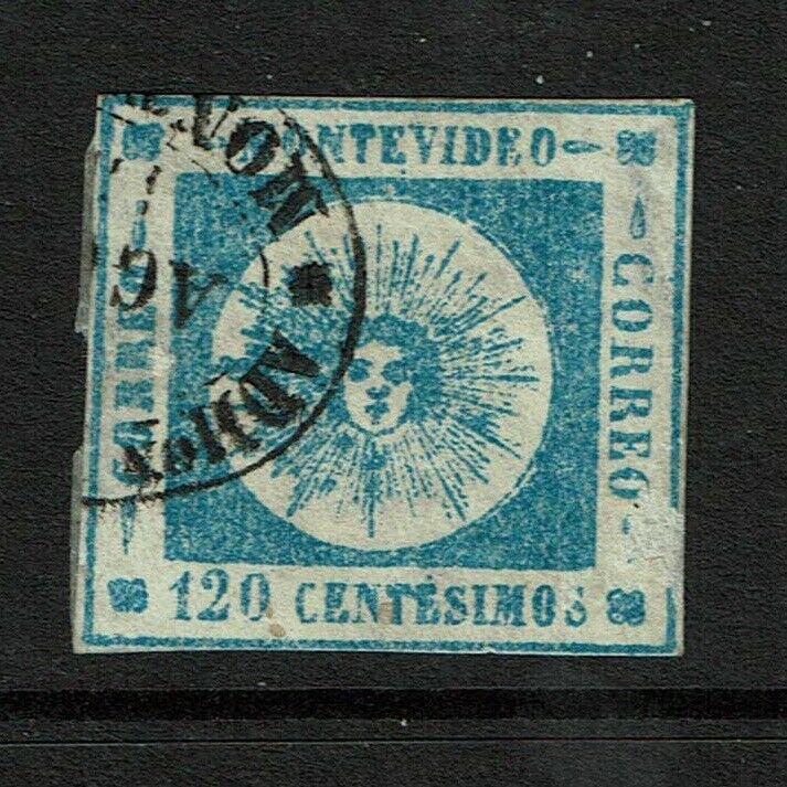 Uruguay SC# 10 Used / Hinge Rem / Light Right Edge Thins - S11845