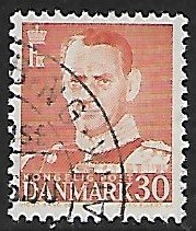 Danmark # 335 - Frederik IX - 30 öre - used  {Dk1}