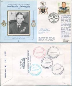 CDM8a RAF COMMANDERS Lord Tedder of Glenguin Signed Gp Capt K B Latton (U)