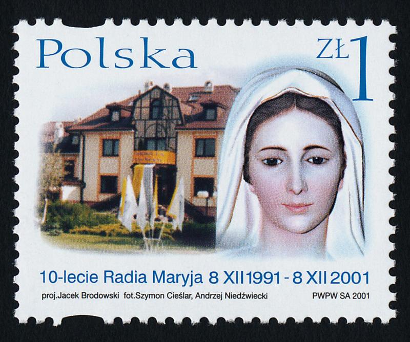 Poland 3617-8 MNH Radio Maryja, Virgin Mary