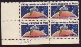 US Stamp #1759 MNH - Viking Mission to Mars - Plate Blk/4