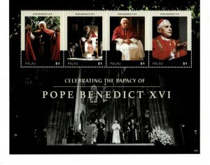 Palau - 2015 - pope benedict XVI  - Sheet of Four - MNH