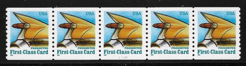 UNITED STATES SC# 2908 PL#11111 STRIP/5 FVF/MNH 1995