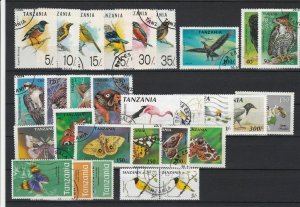 Tanzania Various Birds & Butterflies Stamps Ref 24907