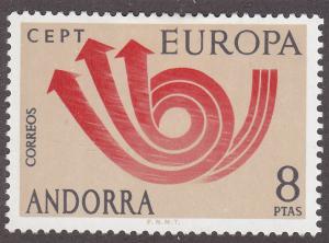 French Andorra 76  Post Horn & Arrows 1973