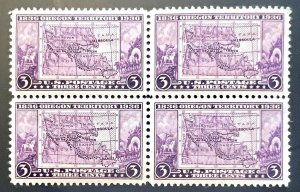 Scott#: 783 - Oregon Territory 3¢ 1936 Block of Four MOG - Lot 9