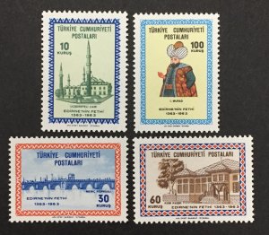 Turkey 1963 #1587-90, Conquest of Adrianople, MNH.