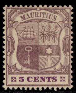 MAURITIUS EDVII SG144, 5c dull purple & bright purple/buff, M MINT. Cat £12.