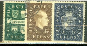 KT: Liechtenstein 157-9 used CV $112.50