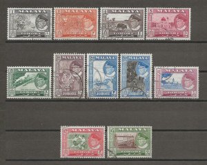 MALAYA/JOHORE 1960 SG 155/65 USED Cat £85