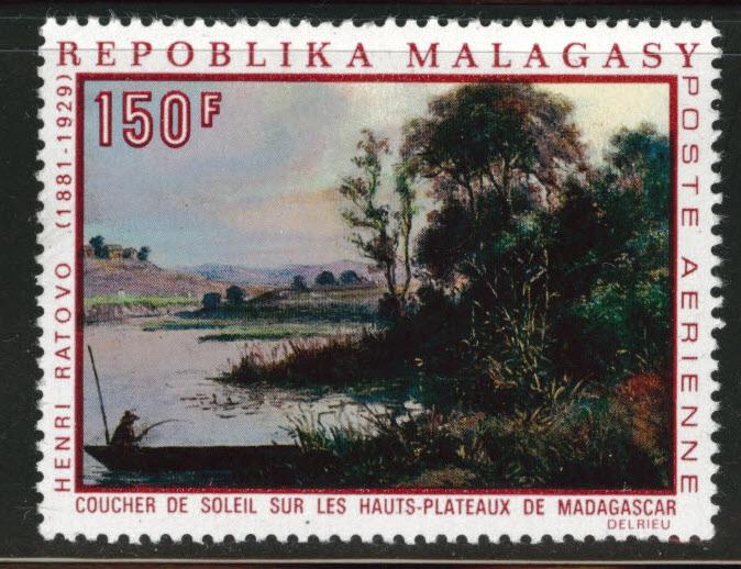 Madagascar Malagasy Scott C94 MNH**  150fr 1969 Painting