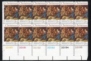 ALLY'S US Plate Block Scott #1444 8c Christmas Painting [12] MNH F/VF [W-32a]