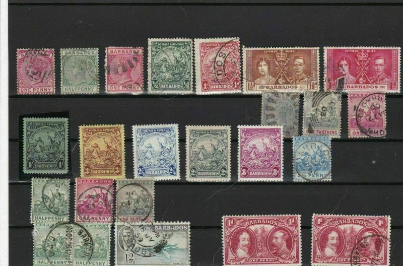 barbados mounted mint and used stamps ref r11910