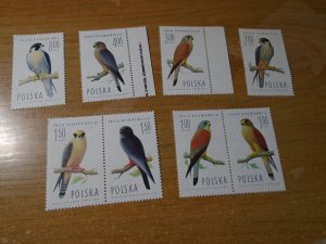 Poland  #  2074-81  MNH  Birds