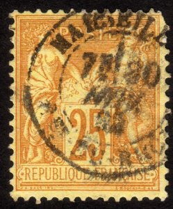 1879, France 25c, Used, Sc 99