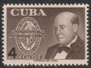 Cuba 1956 Sc 561 MNH**