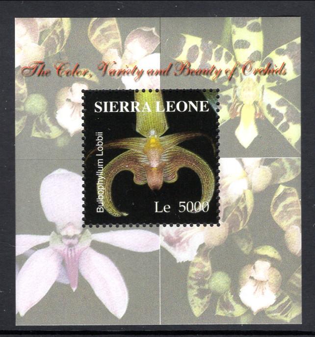 Sierra Leone 2743 Orchid Souvenir Sheet MNH VF