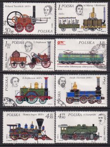 Poland 1976 Sc 2143-50 History of the Locomotive Train Engine Stamp Used