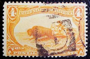 US  #287 4c Indian Hunting Buffalo Used Lovely Stamp!