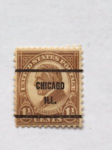 USA–1925 –Single “Famous Person” City Pre-Cancel Stamp–SC# 553 - Used