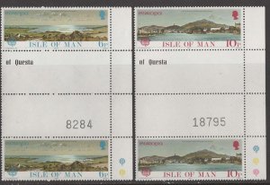 Great Britain-Isle Man # 99-100  Europa  1977 GUTTER PAIRS   (2)  NH Mint