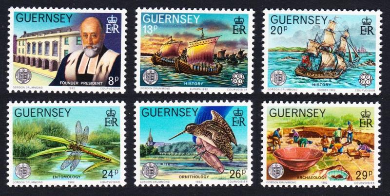 Guernsey Birds Dragonflies Ships Europa CEPT Societe Guernesiaise 6v SG#253-258