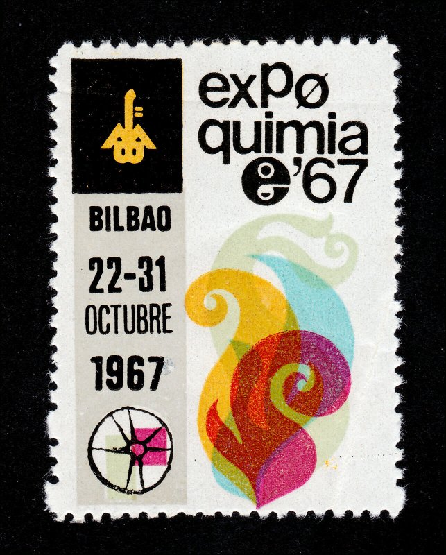 REKLAMEMARKE POSTER STAMP SPAIN EXPOQUIMIA 67 BILBAO (MNH-OG)