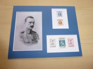 Mannerheim photograph and Stamps matte mount size 8 x 10