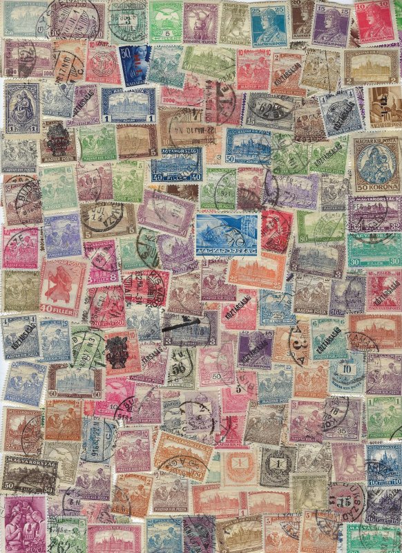 HUNGARY- ACCUMULATION ABOUT 2000 STAMPS (ALMOST HALF LB.) MOST USED/CANCELED