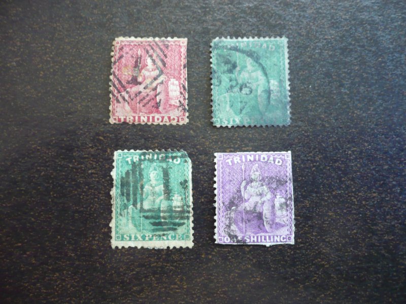 Stamps - Trinidad - Scott# 48,52-54 - Used Part Set of 4 Stamps