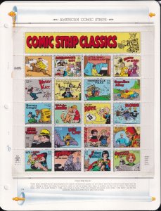 Scott #3000 Comic Strip Classics 4 White Ace Pages - Singles & Sheet