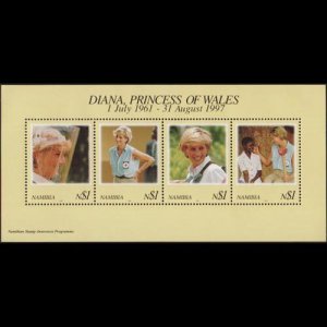 NAMIBIA 1998 - Scott# 909 S/S Princess Diana LH