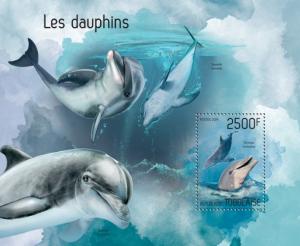 TOGO 2014 SHEET DOLPHINS MARINE LIFE tg14216b