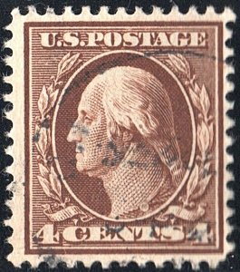 SC#377 4¢ Washington Single (1911) Used