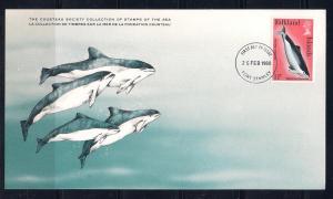 Falkland Is. FDC card Sc 301 Cousteau Soc. Porpoise L41