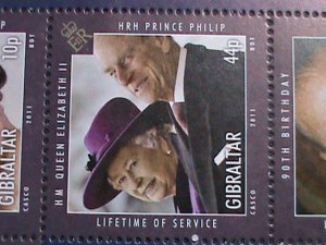 GIBRALTAR-2011-SC#1267-72 -QUEEN ELIZABETH II -MNH S/S-SCV.$24