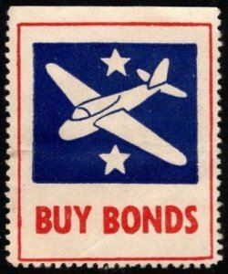 1940's US WW II Propaganda Poster Stamp Buy Bonds Unused