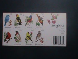 ​UNITED STATES-2014-SC#4891b COLORFUL BEAUTIFUL LOVELY SONG BIRDS MNH BOOKLET