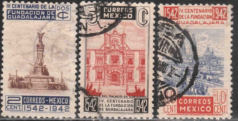 MEXICO 771-773, 400th Anniv of Guadalajara. USED. VF. (962)