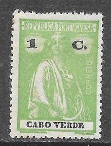 Cape Verde 165: 1c Ceres, MH, F-VF