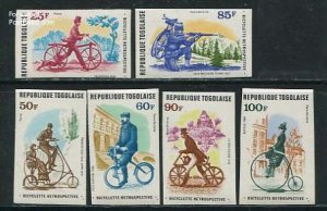 Togo 1978, Old Bicycle types 6v, Imperforated, MNH