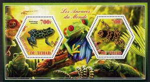 Chad 2014 Frogs & Toads #1 perf sheetlet containing t...