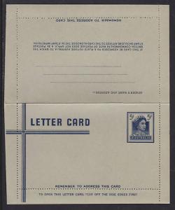 Australia H&G A49 mint 1960 5p blue on gray Letter Card