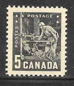 Canada 373: 5c Miner with Drill, MNH, VF