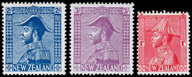 New Zealand Scott 182-184 (1926) Mint LH/H VF Complete Set, CV $201.25 M