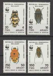 MADAGASCAR 1988 WWF SG 716/9 MNH