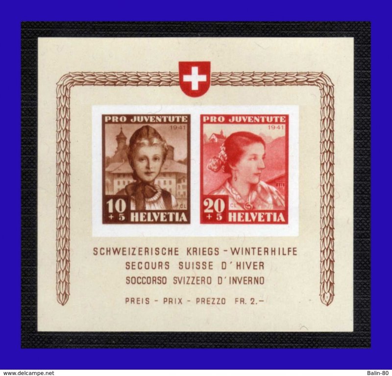 1941 - Suiza - Sc. HB B 116 - MNH - Socorro de Invierno - SU- 080 - 04