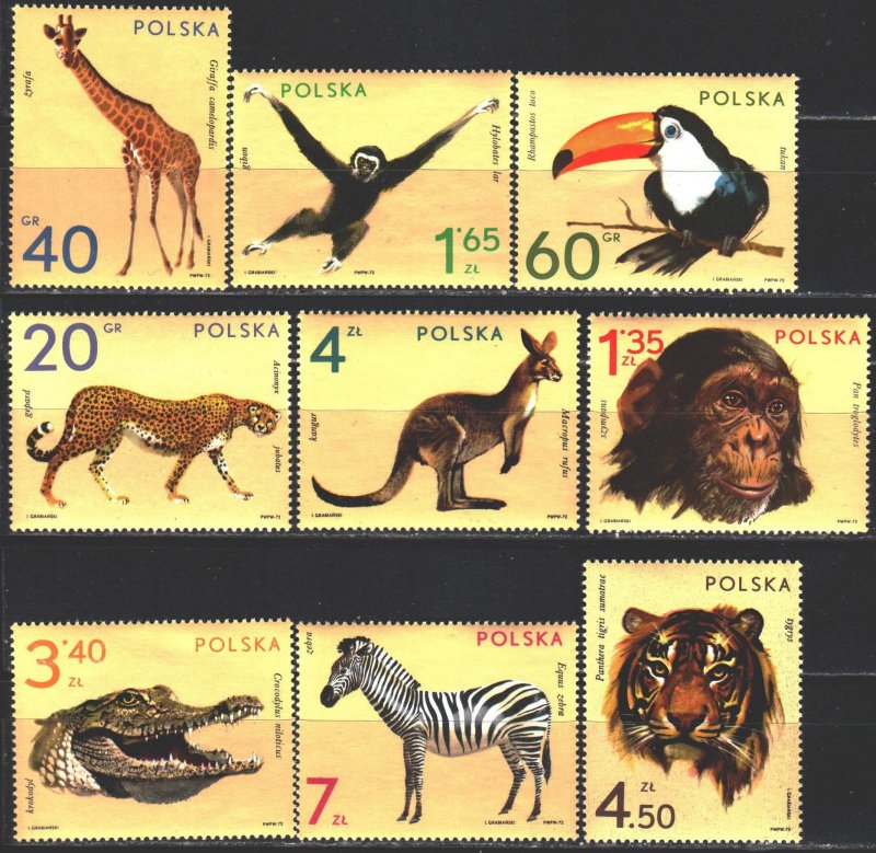 Poland. 1972. 2162-70. Fauna. MVLH.