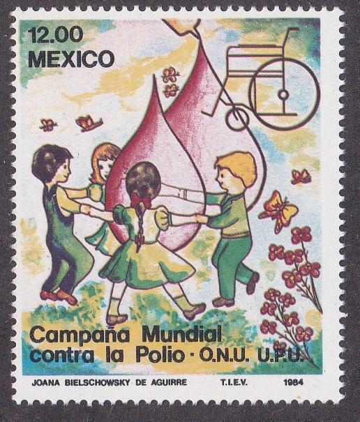 Mexico # 1345, Children Dancing, Cure for Polio, NH 1/2 Cat.