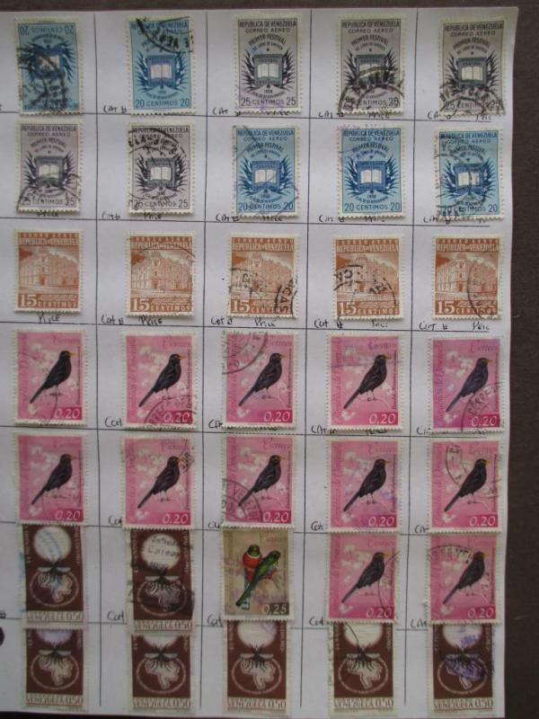 ~175 Venezuela Hinged On Pages - Unchecked - As Received - See Photos - (Z17)